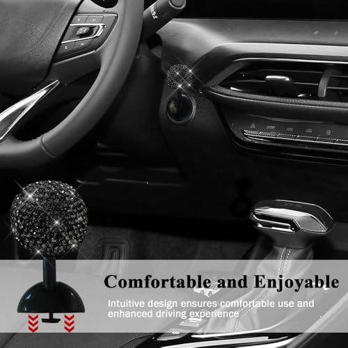 Car Push to Start Button Rocker, Engine Start Stop Button Cover, Black