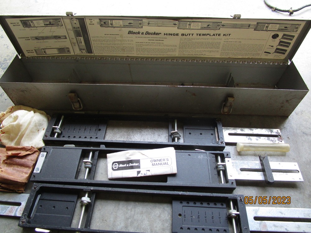 Black & Decker Hinge Butt Template Kit 57809 with Original Case