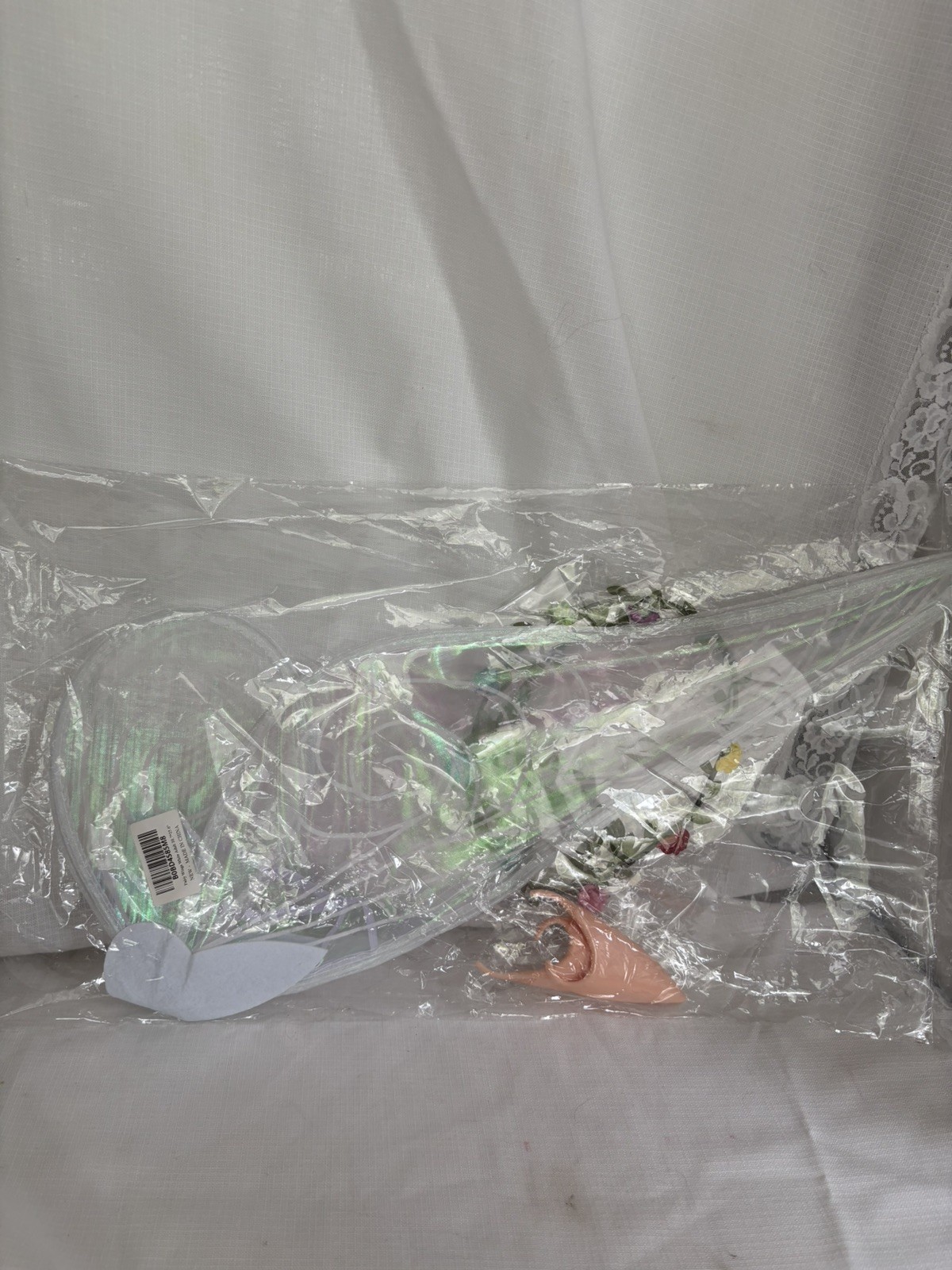 Sheer Fairy Wings Halloween Cosplay Accessories Elf Ears Floral Crown