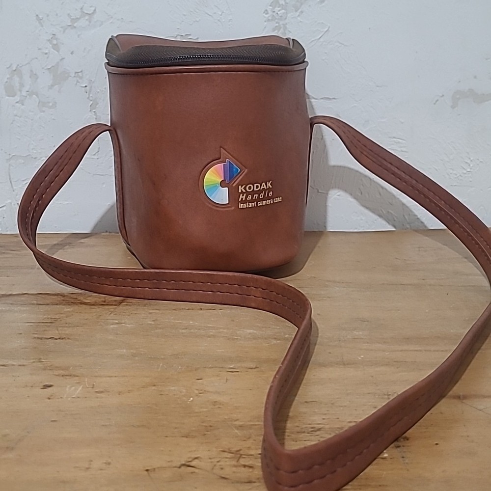 Vintage Kodak Handle Instant Camera Case Mint Condition Brown
