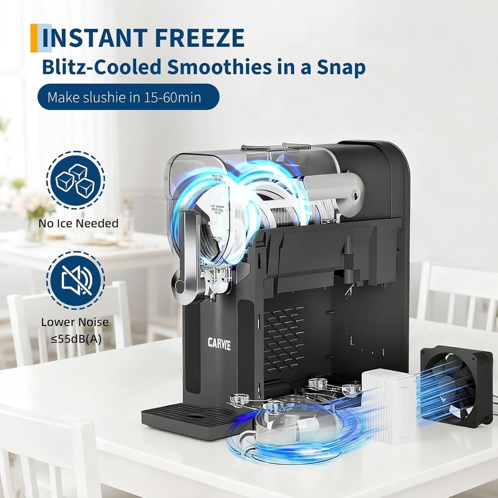 Slushie Machine 70 oz Frozen Drink Maker, with LED Display 6 Pre-Set Programs