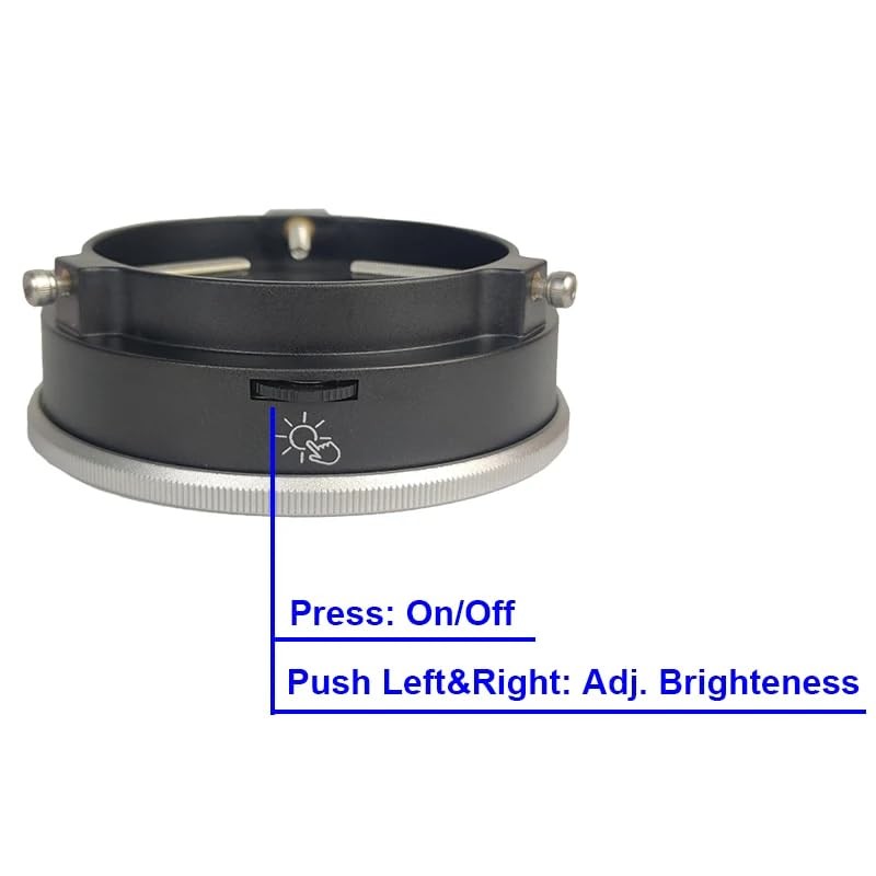 Polarized Microscope Light Anti Glare LED Ring Illuminator, USB Adjustable 96...