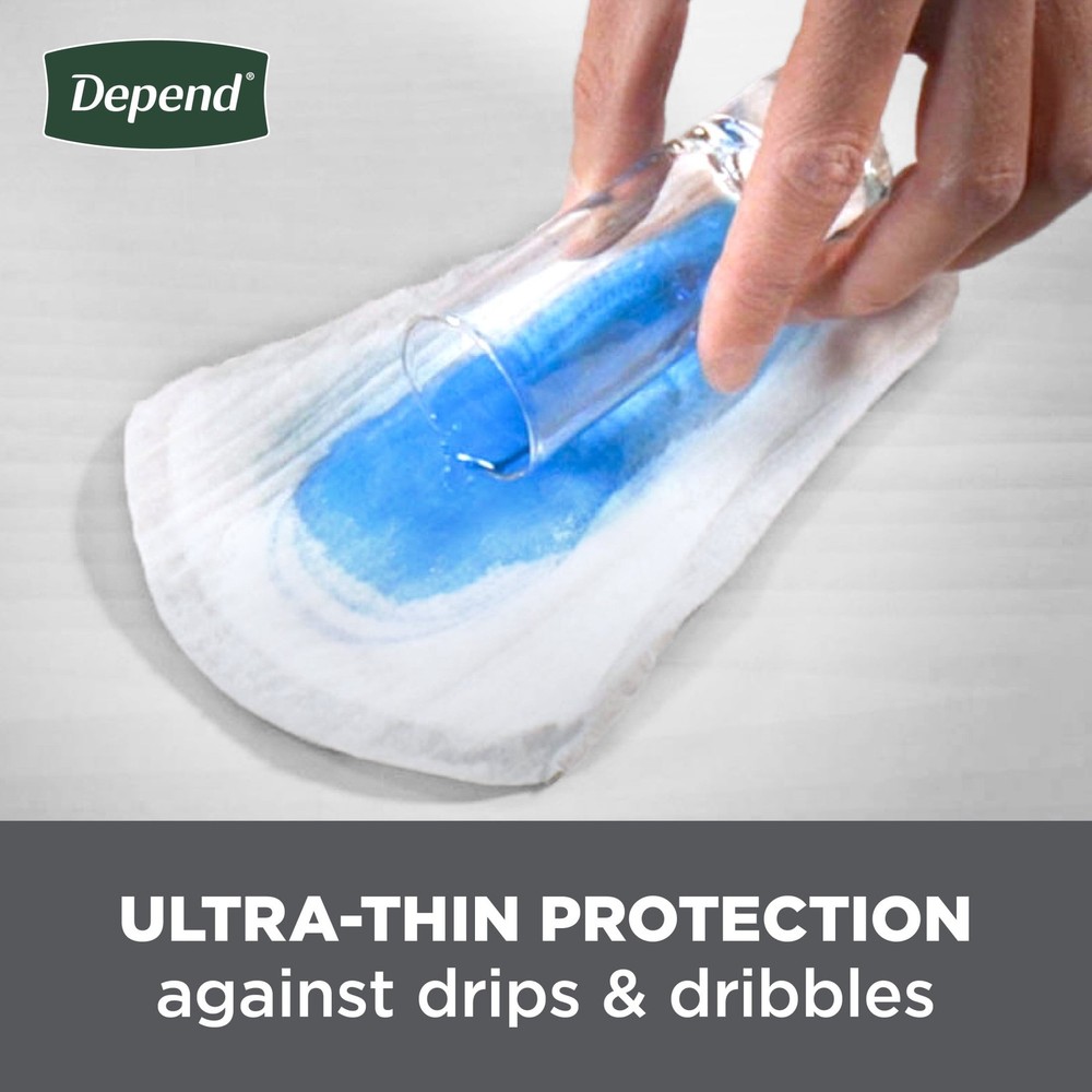 Depend Shields Incontinence Pads for Men, Light Absorbency, 58 Count