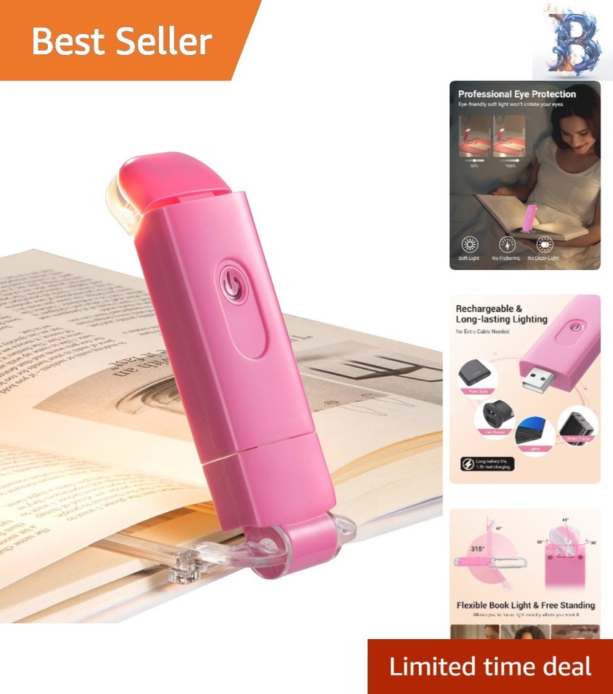 Portable Adjustable Reading Light - USB Rechargeable & Lightweight for Travel