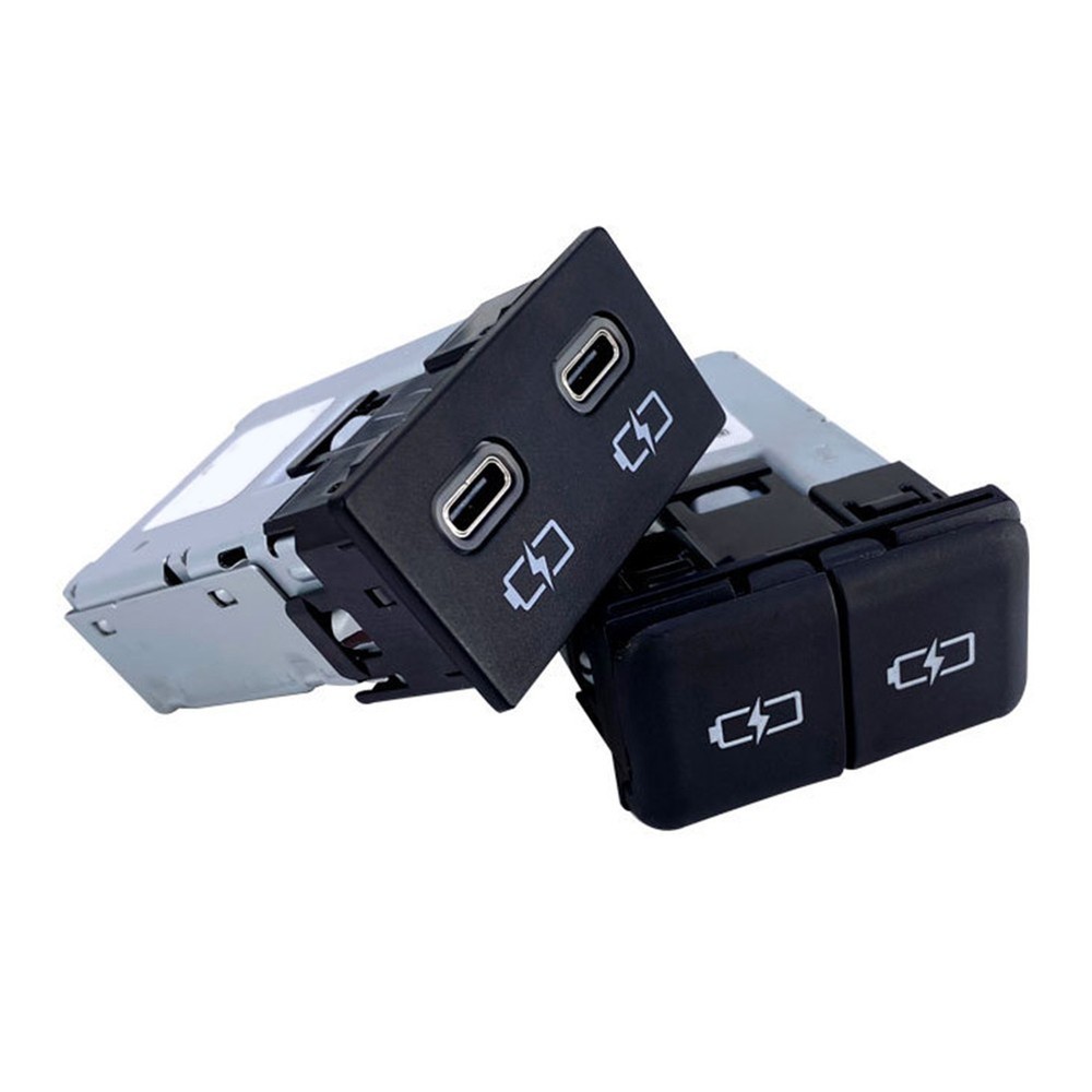 1PC Quick Charge Dual TYPE-C Interface Socket Fast Car Charger Use for Toyota