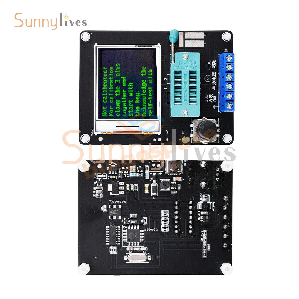 1.77" TFT Transistor Tester Resistance Inductance Capacitance ESR Meter Type-C