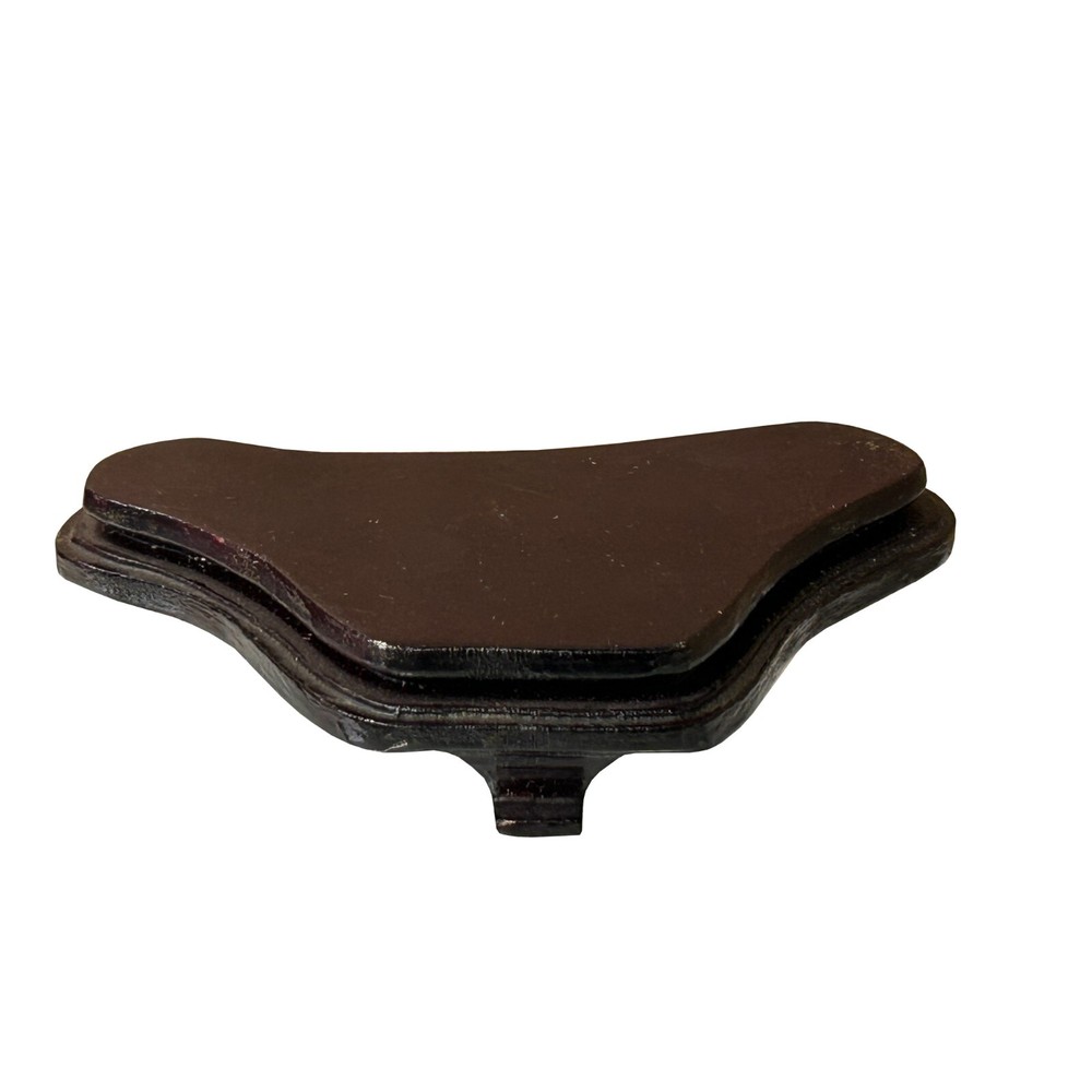 2.5" Dark Brown Wood Irregular Shape Display Stand Riser Easel ws4123