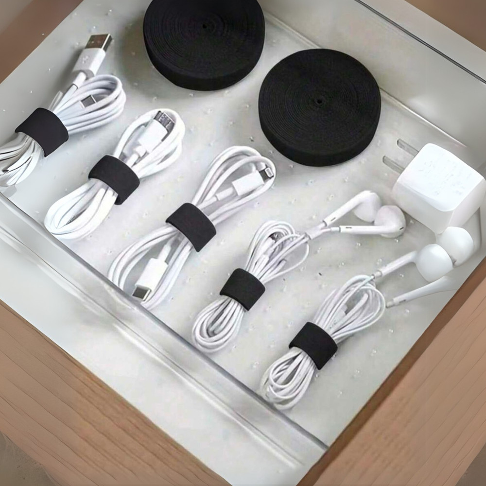 3M Cable Ties Organizer Durable Reusable Data Cord Straps Management for Home