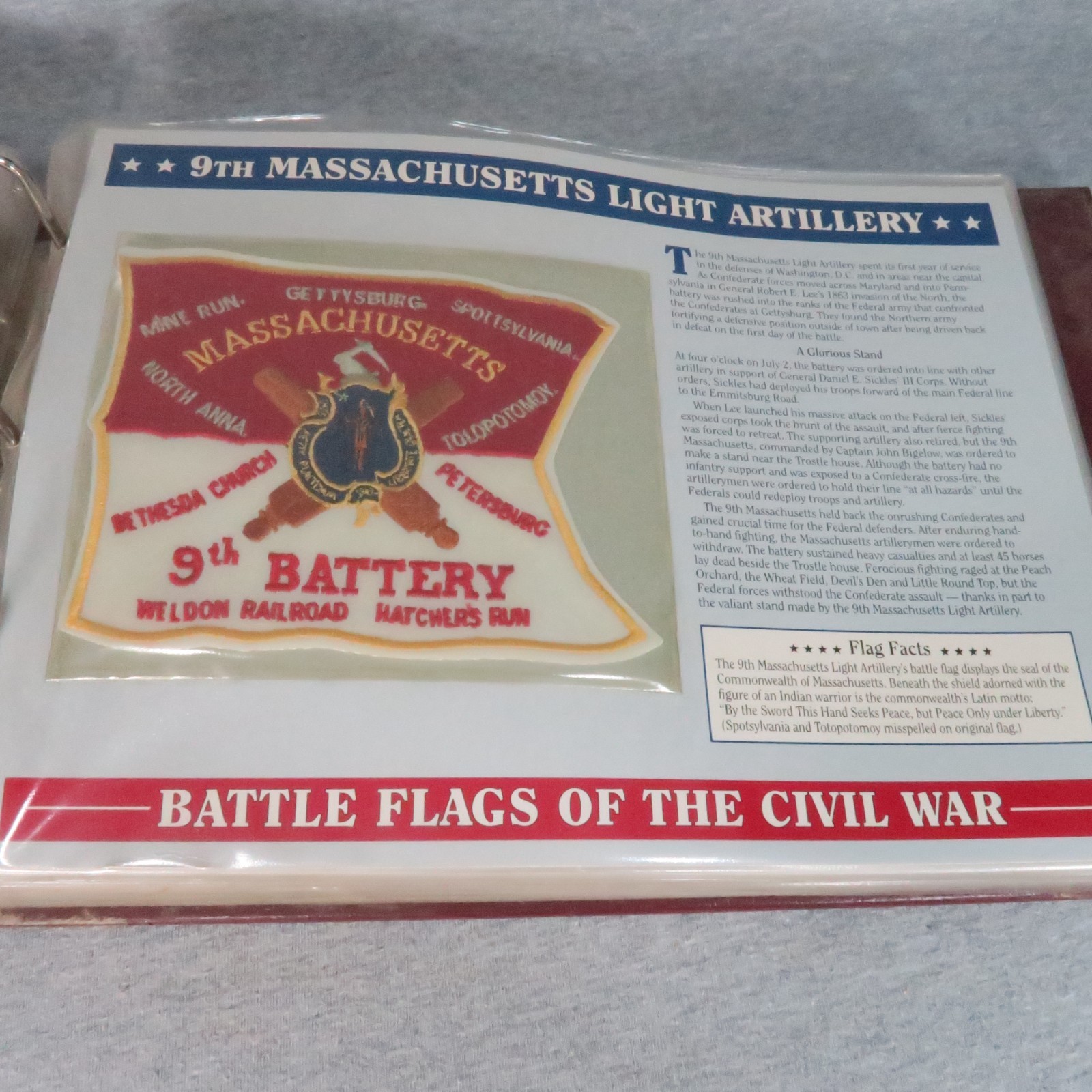 Willabee & Ward Battle Flags of the Civil War Patches in Collection Album