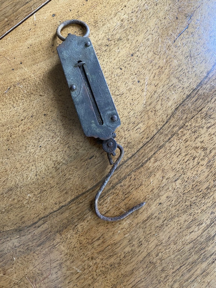 Vintage Small Spring Balance with Hook 18 cms Long