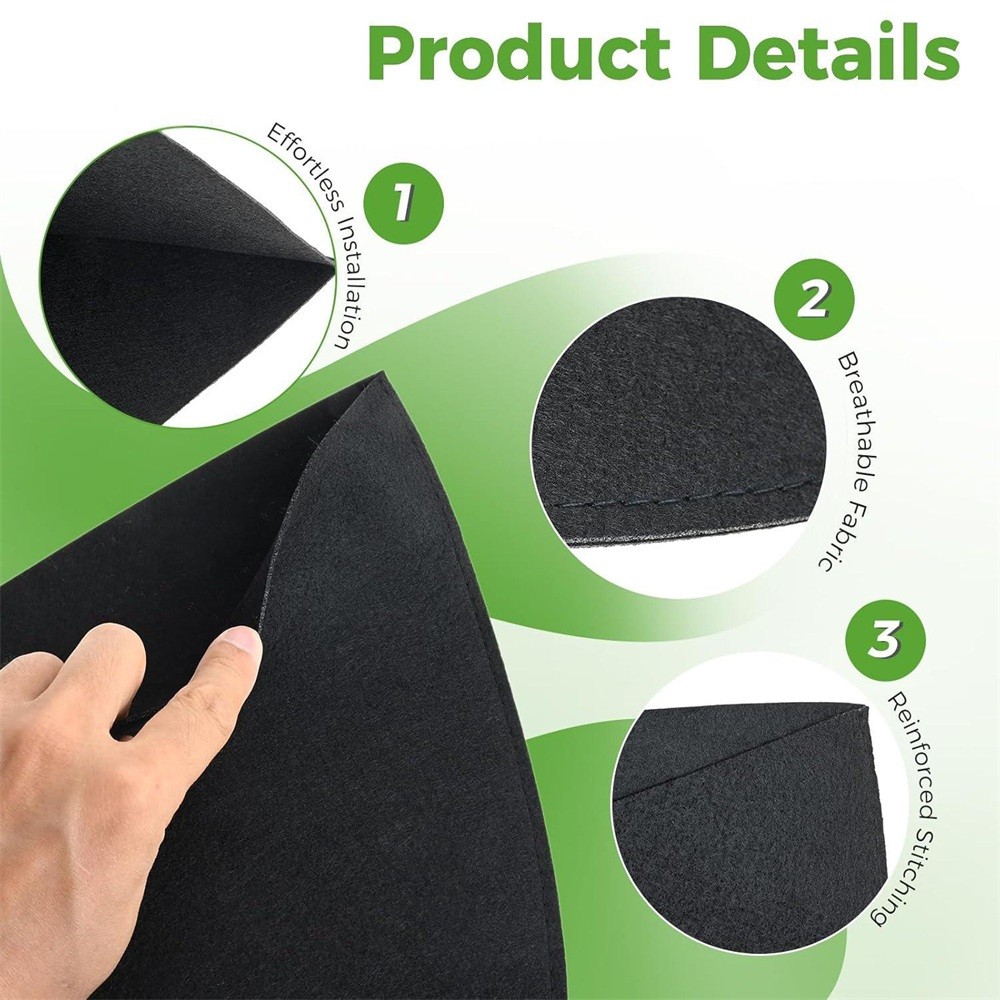 3Pcs 24" Rectangle Hanging Plant Liners Fabric Window Box liners For Weddings