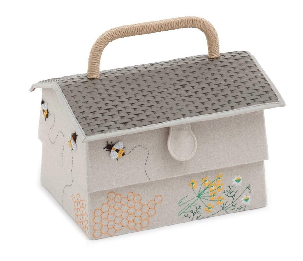 Bee Hive Design Sewing Basket sewing Box Medium - HobbyGift - Gift