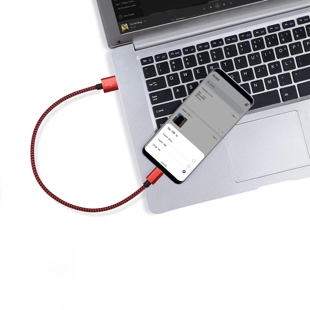 Short Micro USB Cable 5-Pack, 1ft Braided Android 1 Foot, Multicolored