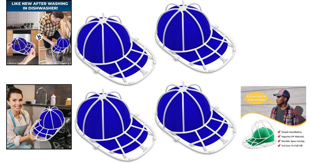 White Hat Washer Cage Set: 4 Pack for All Ages, Machine Safe & Convenient