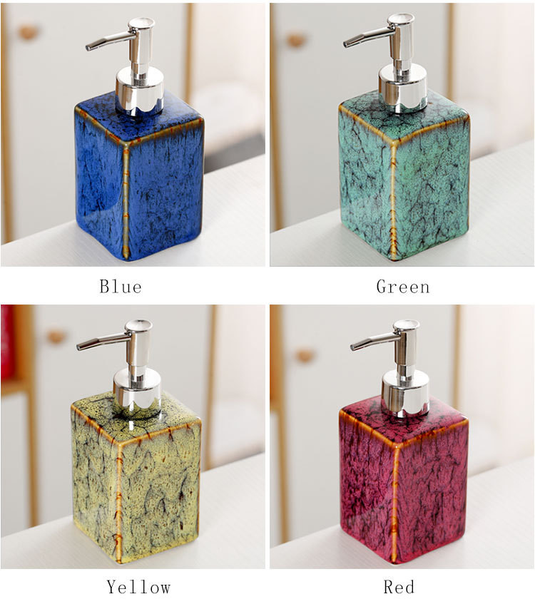 350ml Ceramic Soap -Shampoo Dispenser, Bathroom-Kitchen Accessory