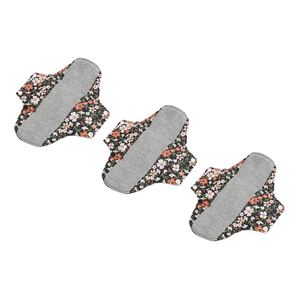 3pcs Reusable Washable Menstrual Pads Highly Absorbent For Comfortable Menstruat