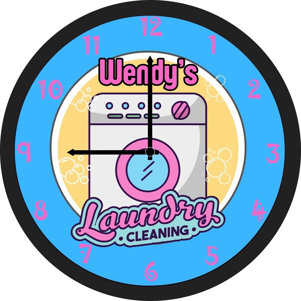 Personalized Clock - Laundry Room Clock - Laundry Services
