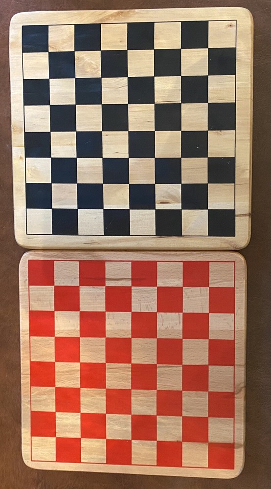 2 vintage checkers tic tac toe and backgammon board games
