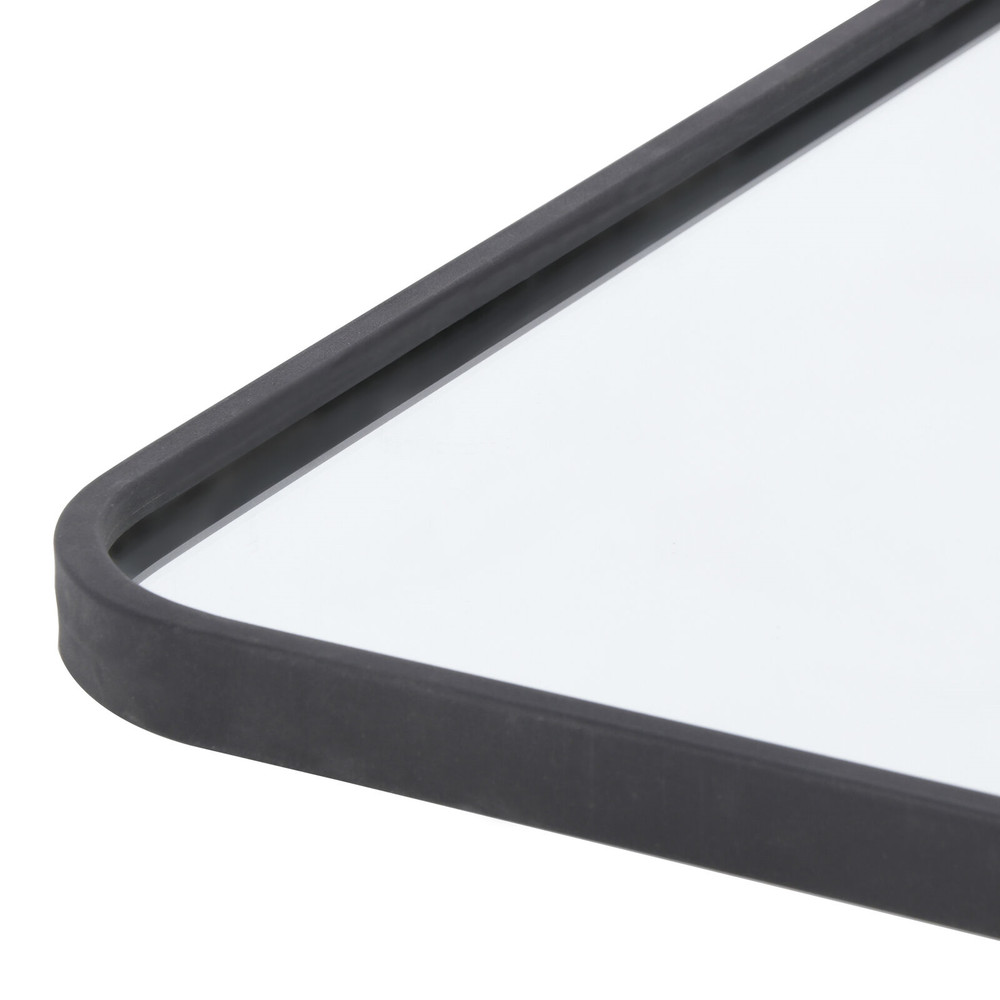 Rectangular Wall Mirror 24'' × 36'' Metal Black Frame Suit for Bedroom Bathroom