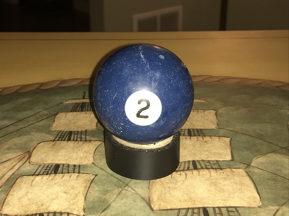 Vintage 2 1/4" Billiard #2 Two Solid Blue Standard Pool Ball
