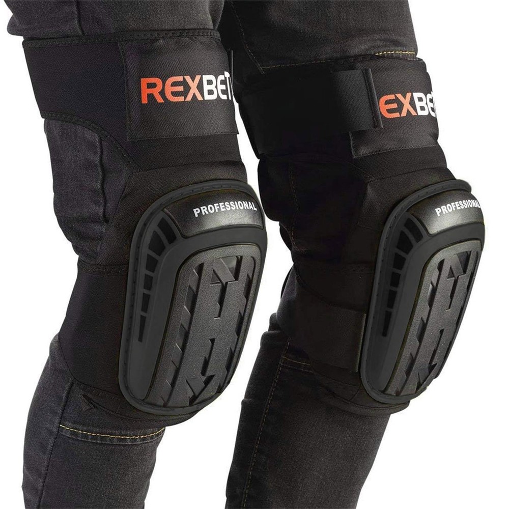 REXBETI Knee Pads for Work, Construction Men, Original, Black