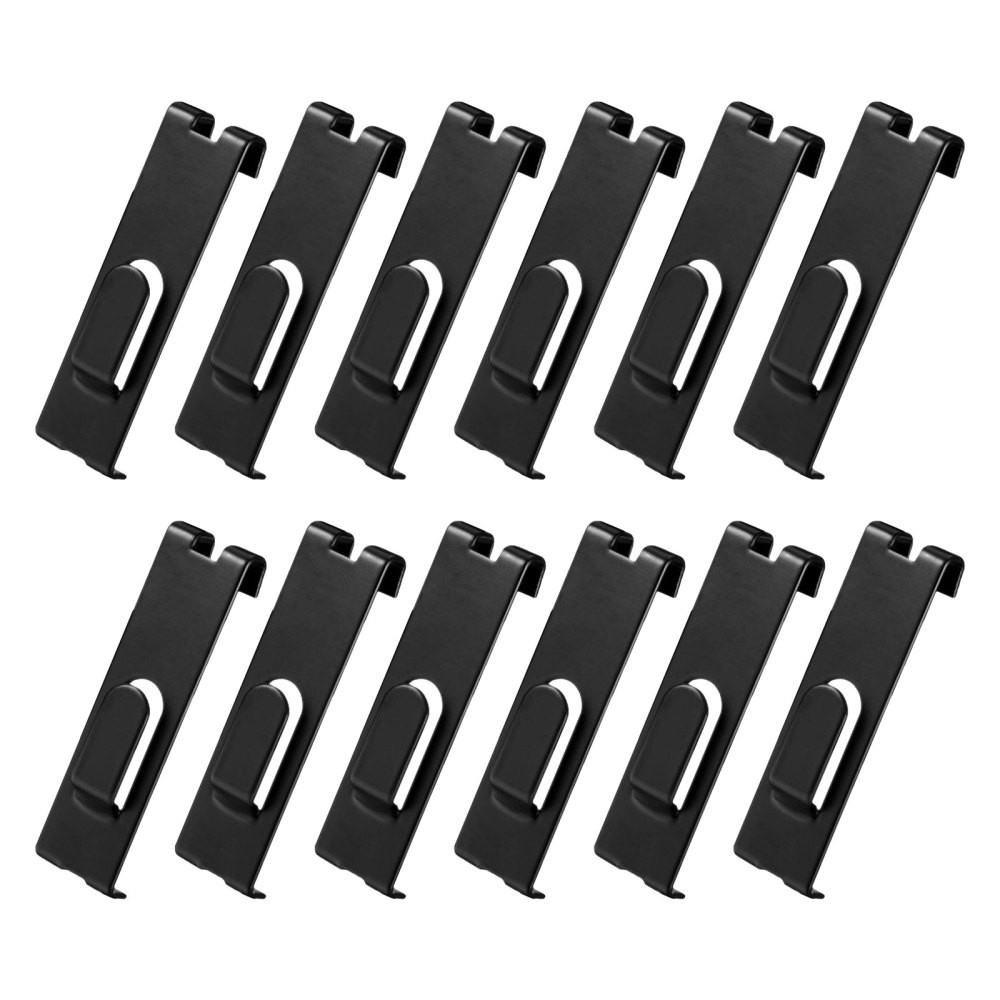 12pcs Grid Wall Hook: Metal Wall Mounted Grid Panel Hanger - Utility Hook For