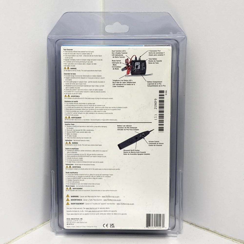 IDEAL 33-864 Pro Tone & Probe Cable Tracing Kit