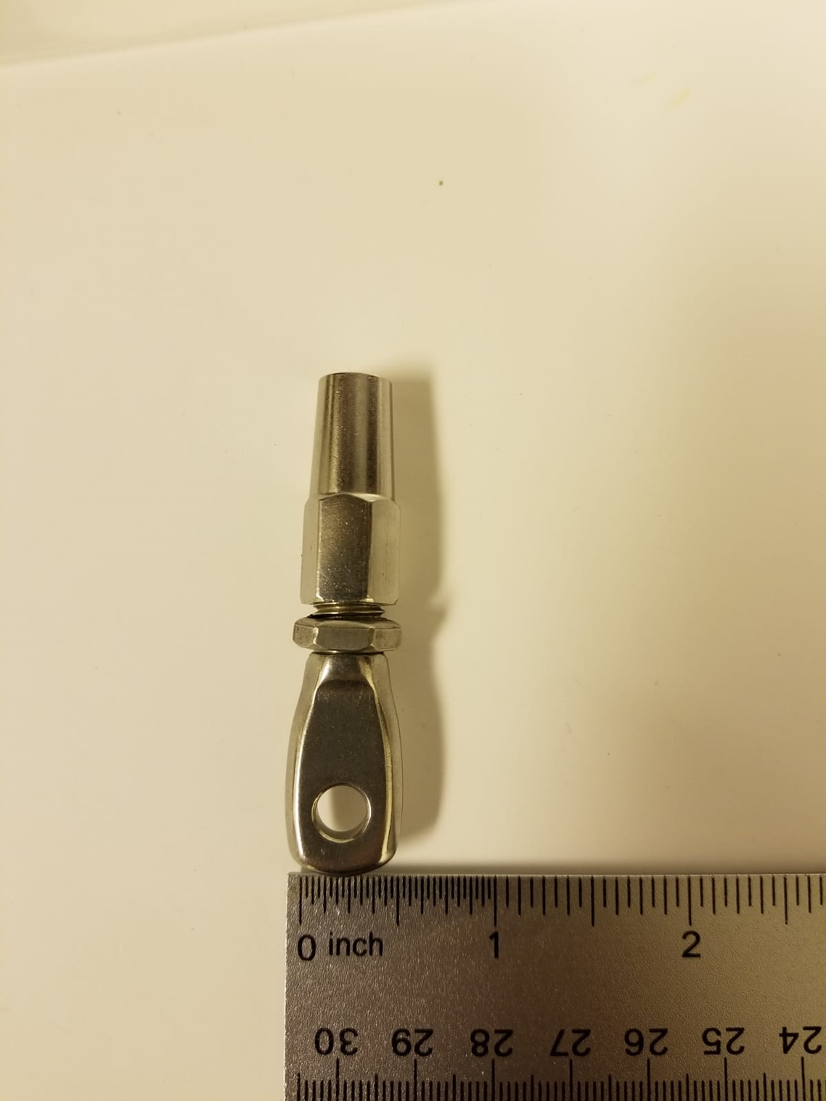 Swageless Threaded Eye Terminal for for 1/8" Cable Railing T316 Stainless Steel