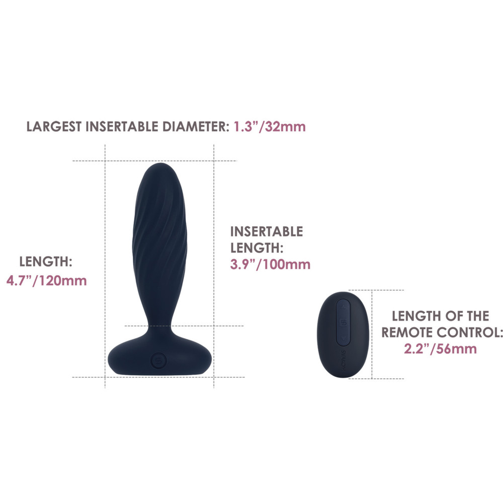 Silicone Thrusting Vibrating Remote Control Butt Plug Anal Probe Backdoor Play