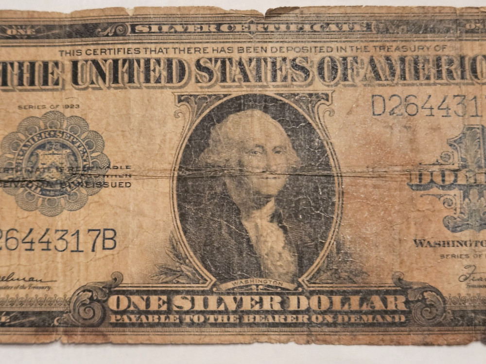 1923 $1 Silver Certificate Speelman White note FR 237 D/B Block Large Size Bill