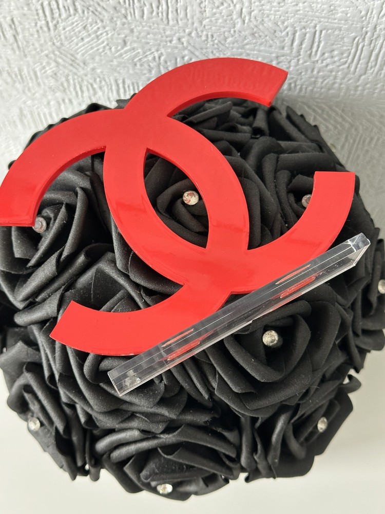 Chanel Logo Red Store Display CoCo Mark Logo Acrylic New