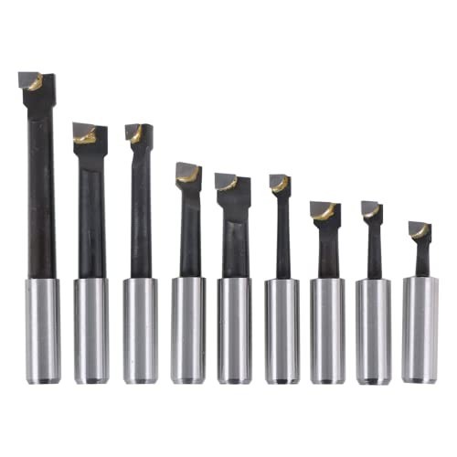2" Boring Head Set R8 Shank + 9pcs 1/2" Boring Bars & 3 Hex Wrenches - Precision