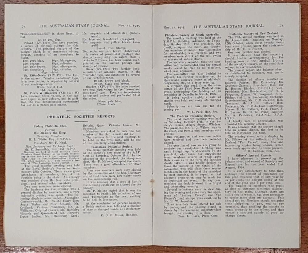 Australia • 1925 • Australian Stamp Journal • Sydney Philatelic Club