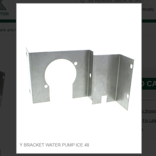 Y BRACKET WATER PUMP ICE 48 #3012877-01