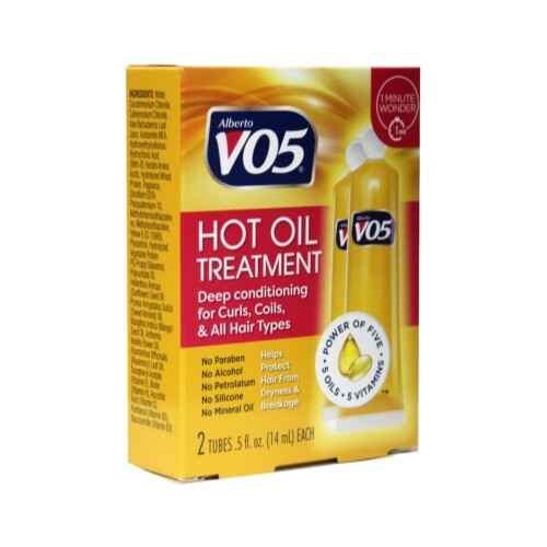 Alberto VO5 Moisturizing Hot Oil Treatment, 0.5 Ounce, 2-Count Tubes (6 Pack)