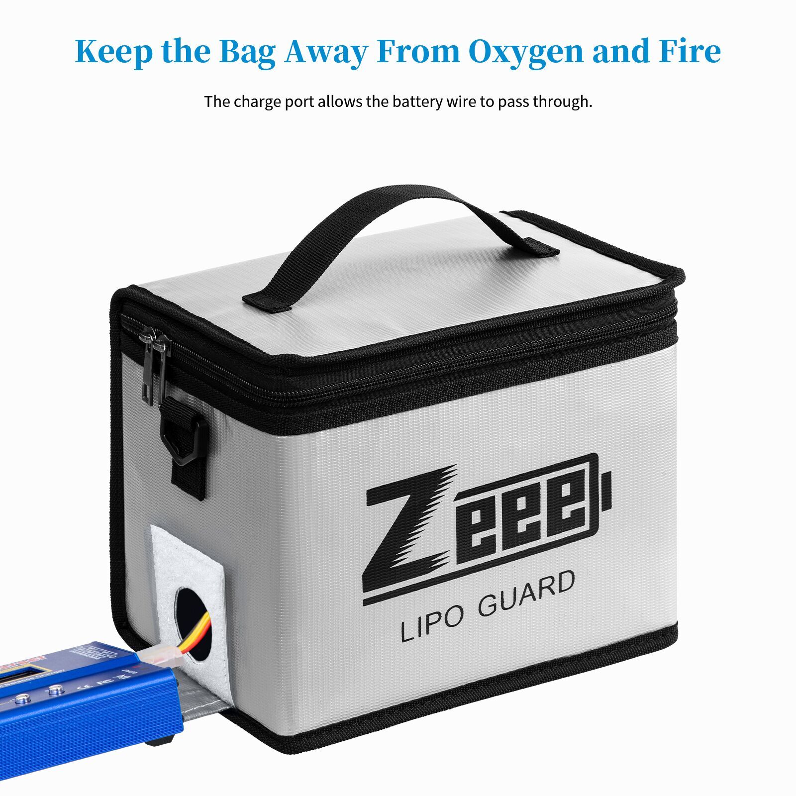 Zeee Lipo Battery Safe Guard Fireproof Explosionproof Bag for Charge & Storage
