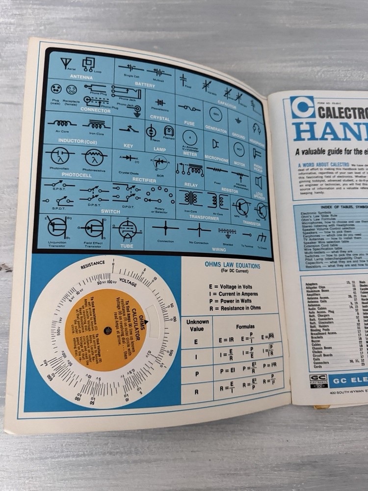 Alectro Handbook Guide Book Catalog Parts Electronics