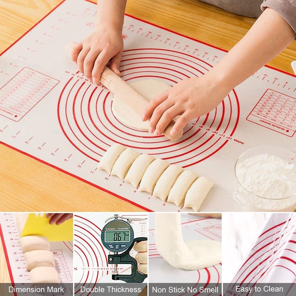 Ergonomic 5-Pc Silicone Pastry & Dough Cutting Ensemble for Effortless Baking
