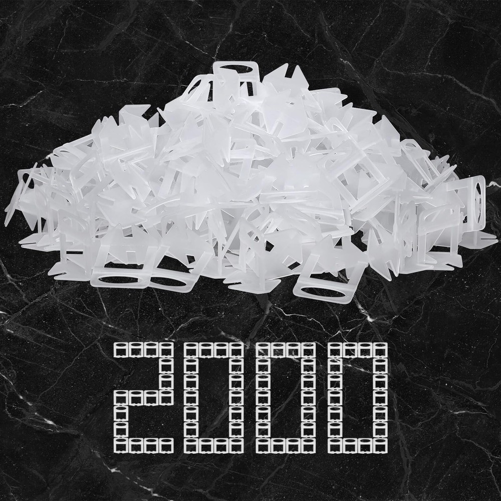 Eunice Tile Leveling System- 2000 Piece Tile Leveling Clips 1/8", Tile Levele...