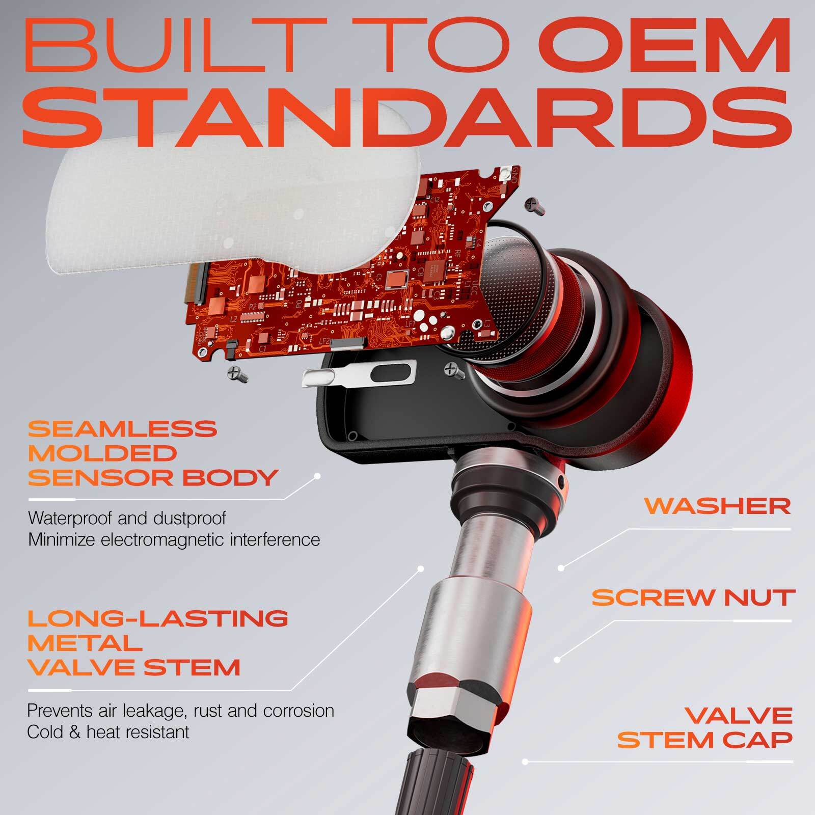 4x 315 MHz TPMS Tire Pressure Monitoring Sensor for Chevy Silverado GMC Sierra