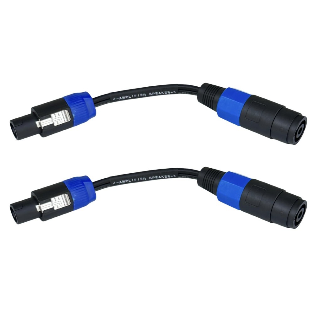 CESS-273 Speakon Mono Bridge Mode Adapter Cable, 2-Pack