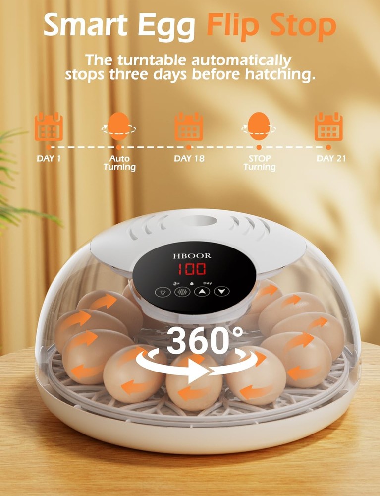 Incubators for Hatching Eggs, Egg Incubator with Automatic Turning and...