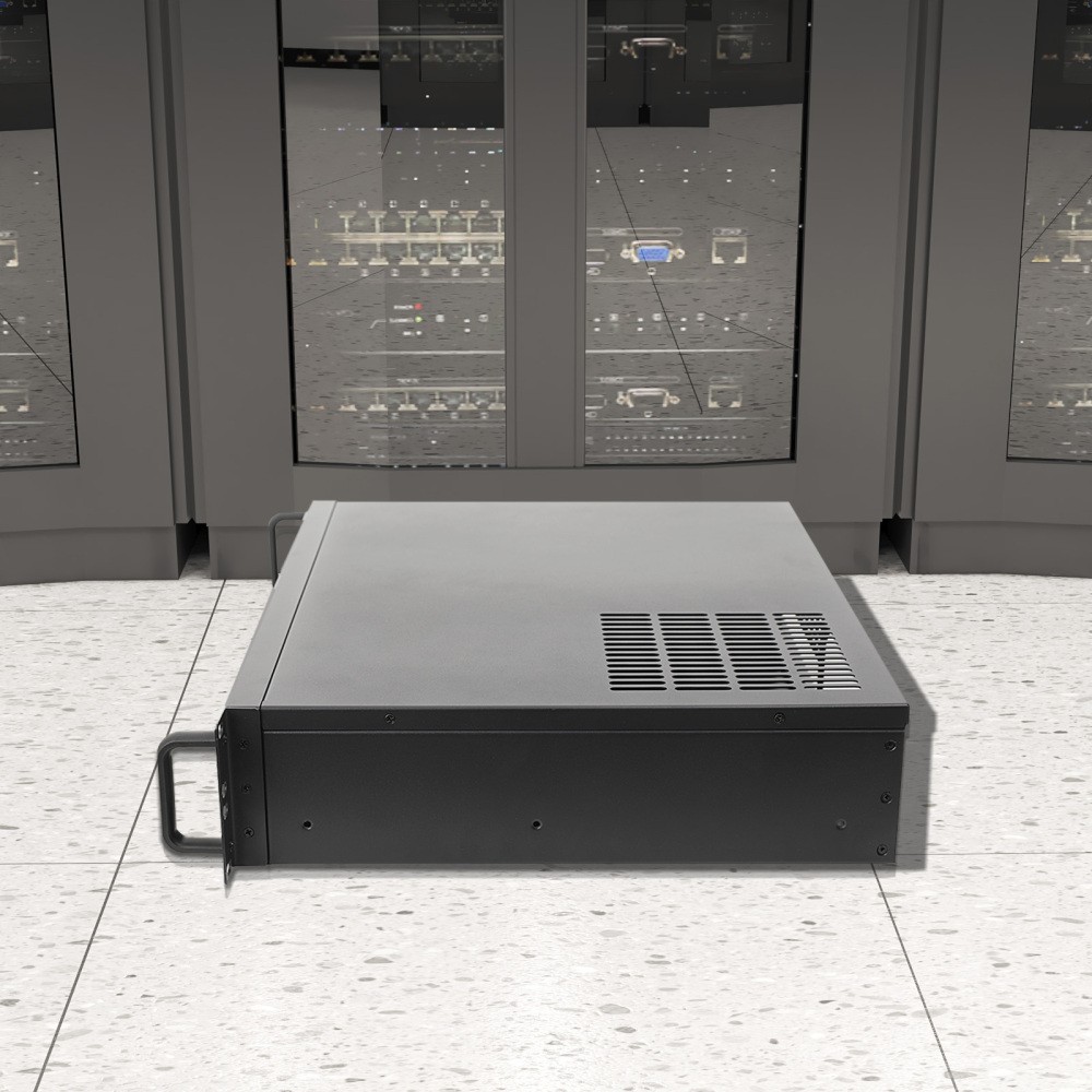 Server Case 2U Server Chassis with 3X3.5 HDDRack Mount PC Case for Network