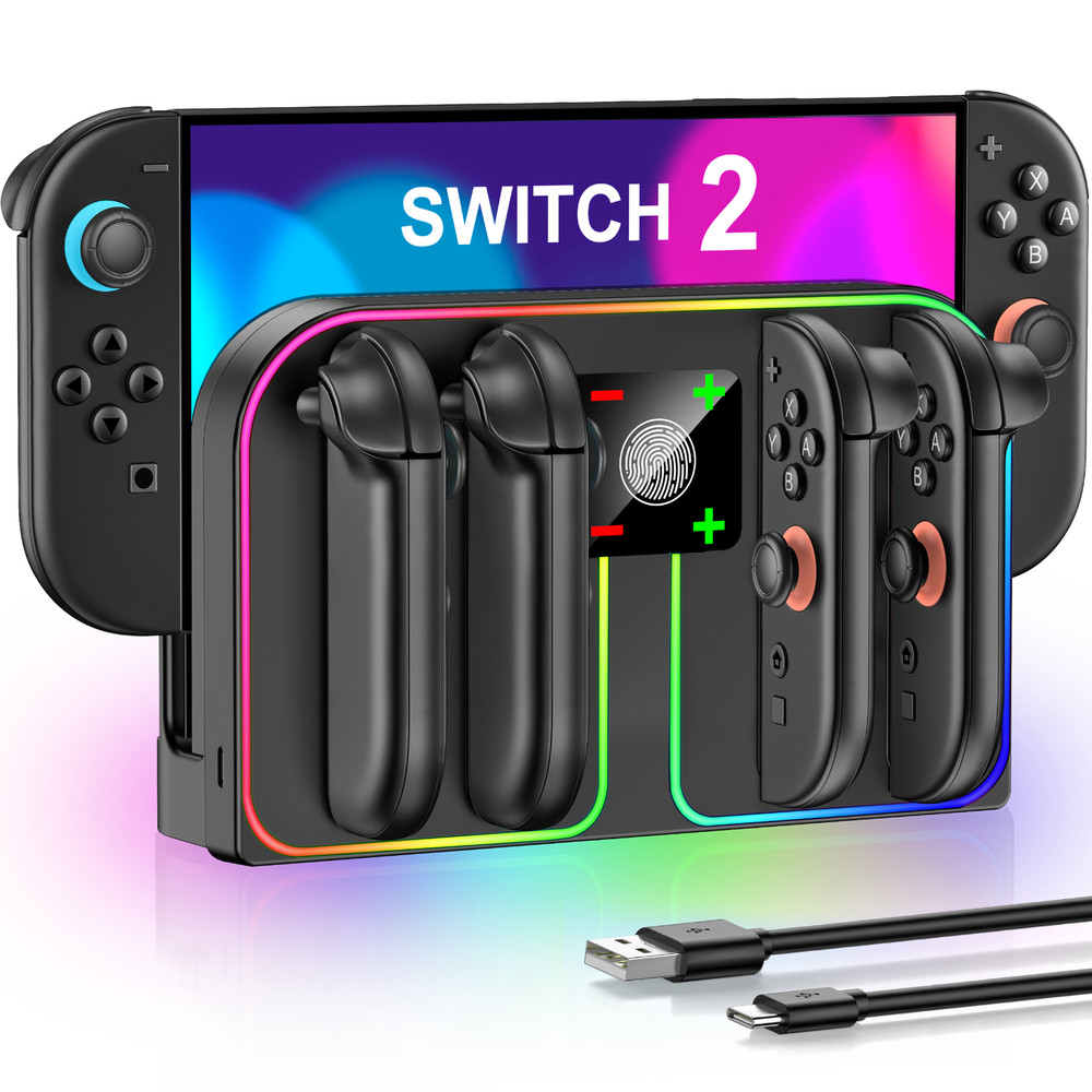 Switch 2 Controller Charger Wall-Mounted Charging Dock for Nintendo Switch 2