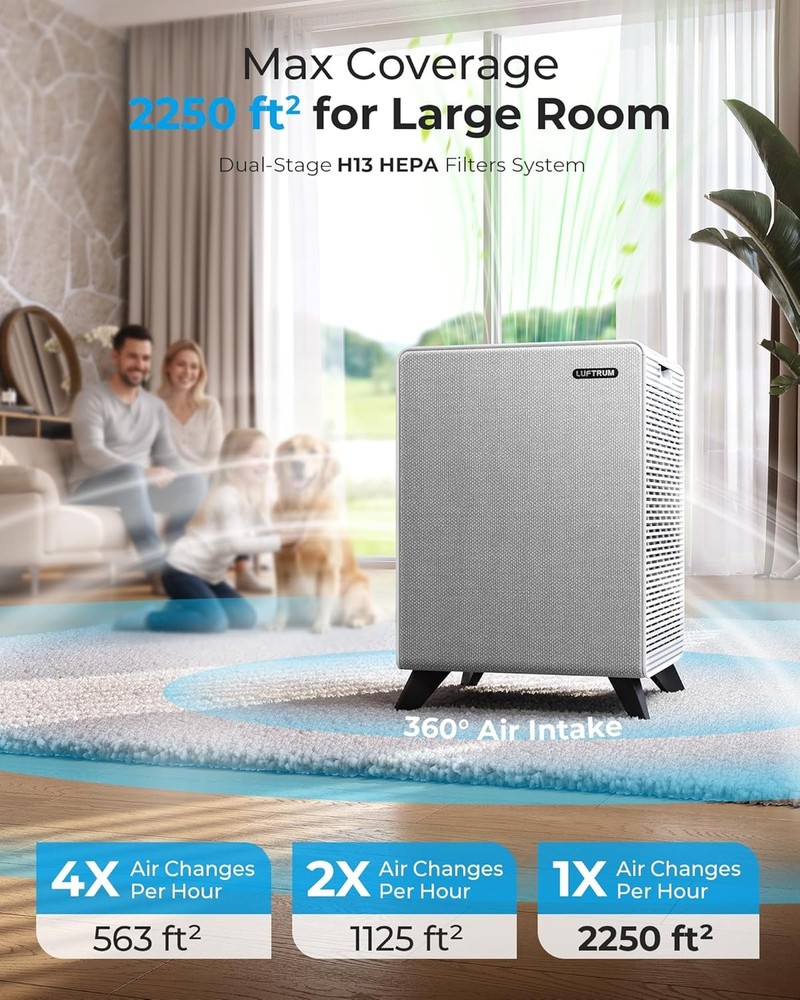 Air Purifier HEPA Smoke Cleaner