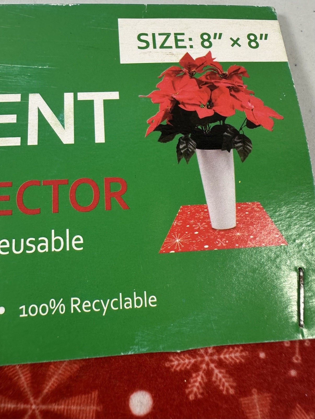 2pc Christmas Holiday Absorbent Surface Protector Mat 8X8 Plants Drinks