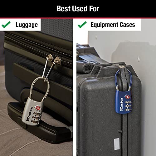 Master Lock Set Your Own Combination TSA Approved 4 Pack, Assorted Colors