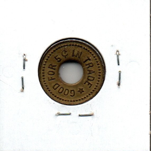 Aberdeen Washington - Elks 593 - 5 cent trade token