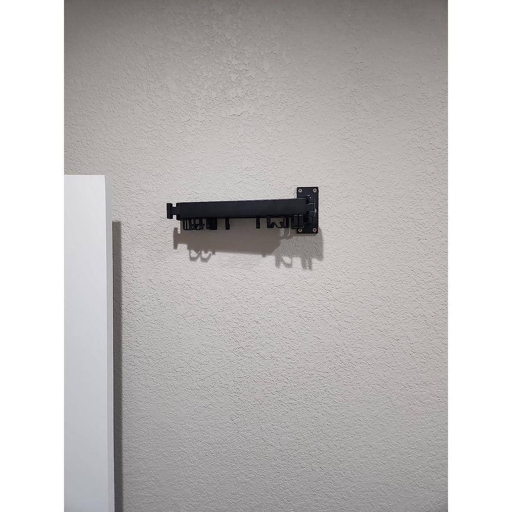 220 Lbs. Retractable Wall Mount Clothes Drying Rack for Laundry Room (Grey)