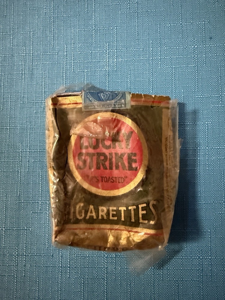 Empty Pack of Green Lucky Strike Cigarettes.  WWIl  USA